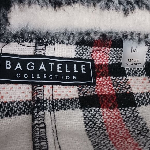 NEW Bagatelle Plaid Print Oversized Cropped Jacket in Cream & Rust,‎ Size M - Picture 9 of 14